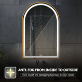 golden aluminium mirror frame